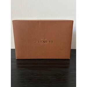 EMPTY Coach New York Brown Cardboard Box w/Receipt Holder Wallet Clutch Box